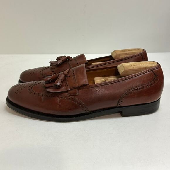 Crockett & Jones x Peal & Co. x Brooks Brothers Wingtip Tassel Loafer 11 Wide E - Picture 3 of 14
